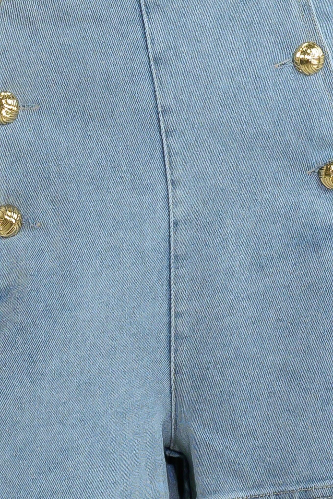 ANGEL WINGS AND CHAMOMILE DENIM WOVEN SKORT