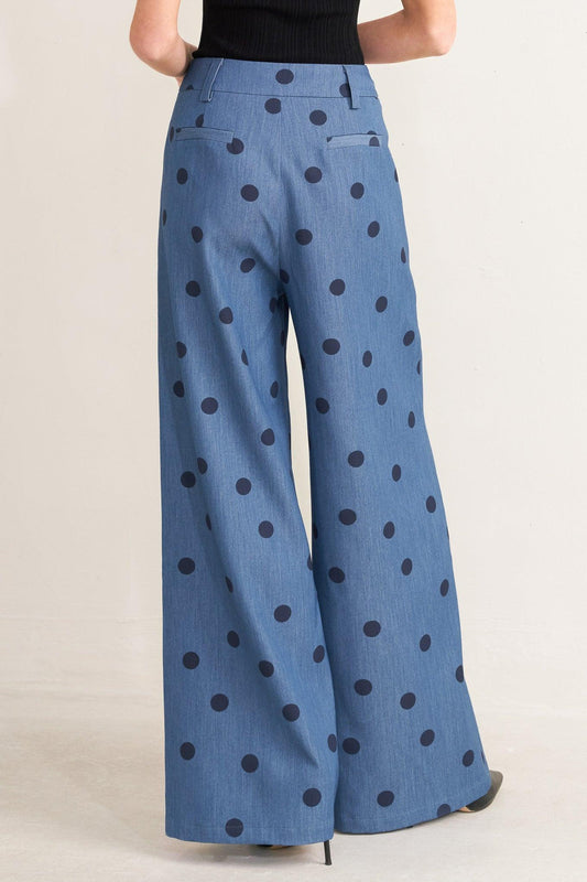 MIDNIGHT POLKA WOVEN PANTS