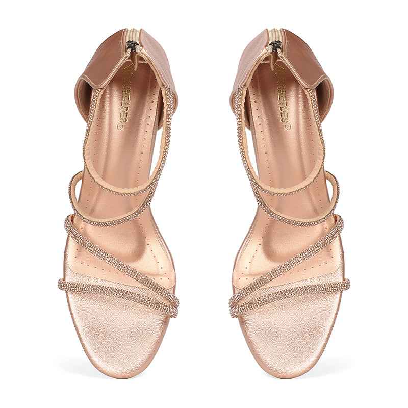 Lumina - Rose Gold Block Heels