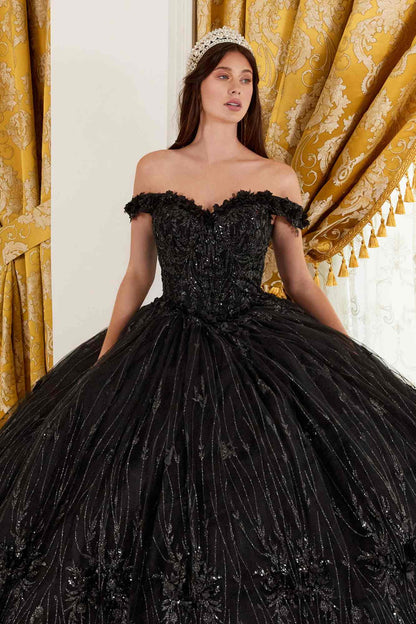 Ladivine 15704 Off the Shoulder Quinceanera Floral Ball Gown
