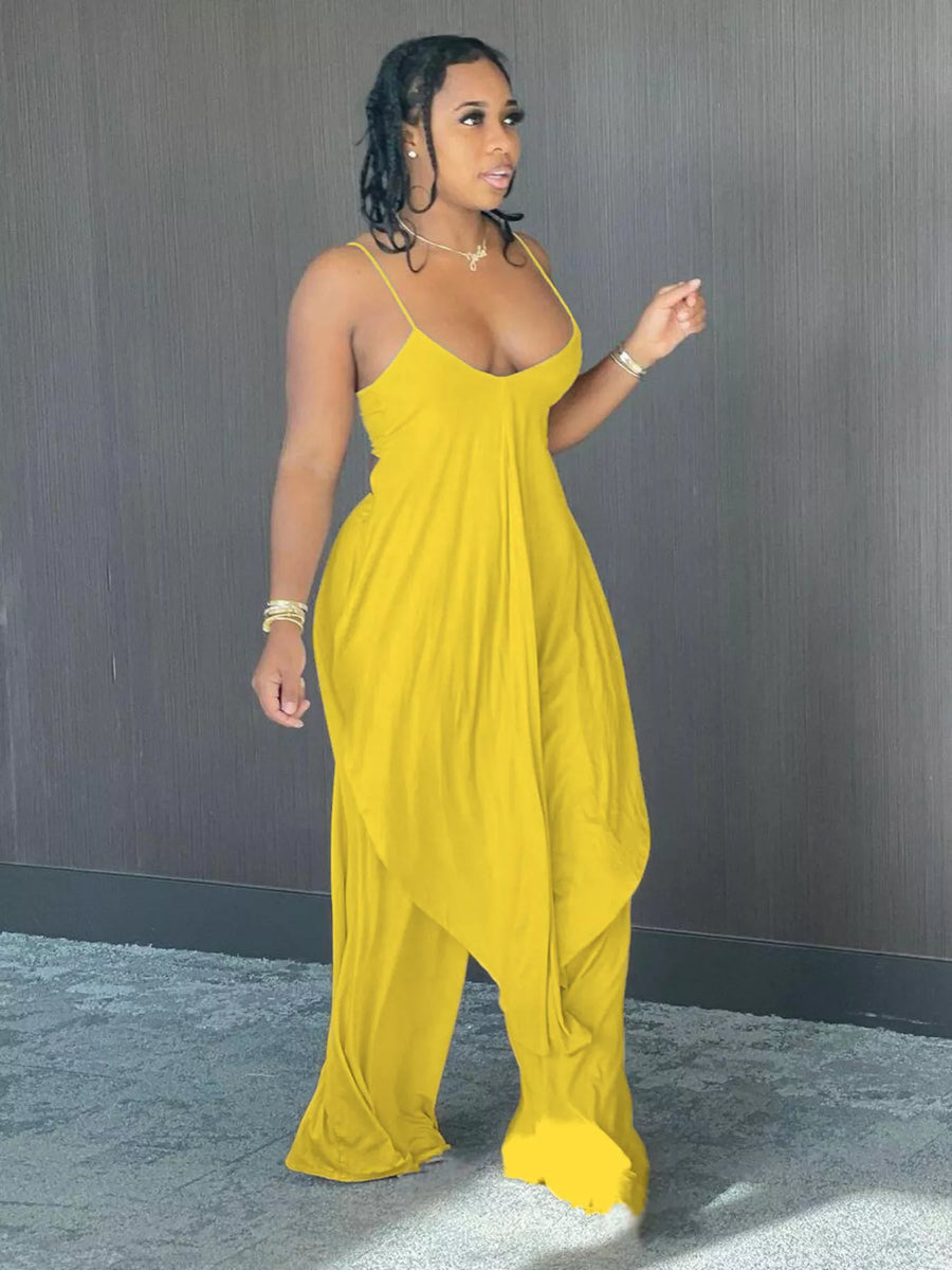 Full Size Asymmetrical Hem Cami and Pants Set Plus Size