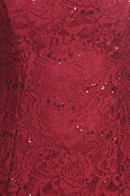 CLEARANCE - Eureka 2030J V-Neck Long Lace Gown Includes Jacket (Size 3XL)