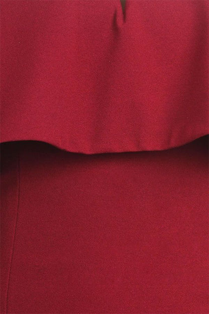 CLEARANCE - Eureka 2102 Long Dress Off Shoulder with V-Notch Ruffled Bodice (Size XL)