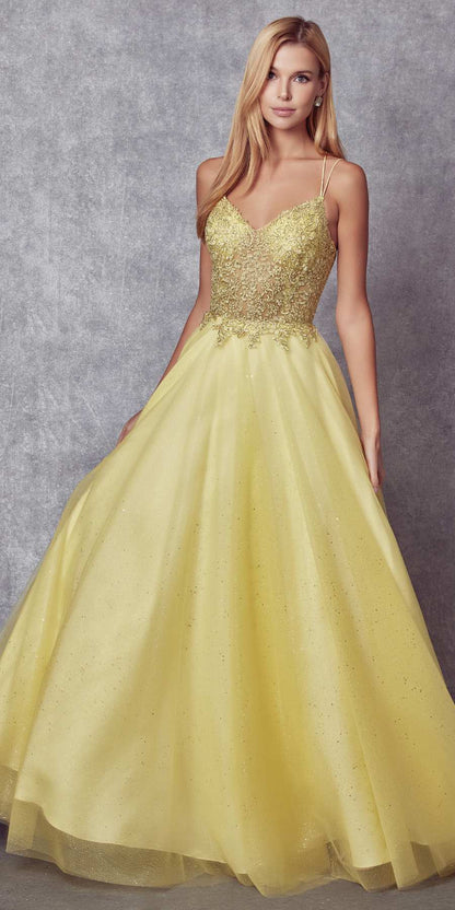 Juliet 268 Embroidered Sparkle Tulle Ball Gown