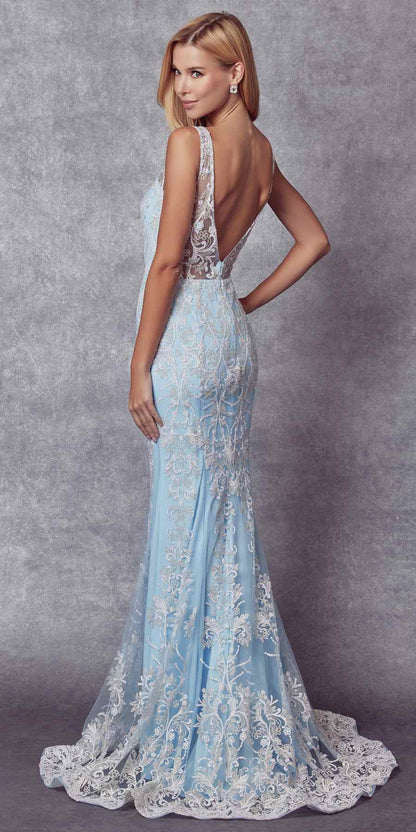 Juliet 277 Fancy Glitter Design Tulle Mermaid Dress