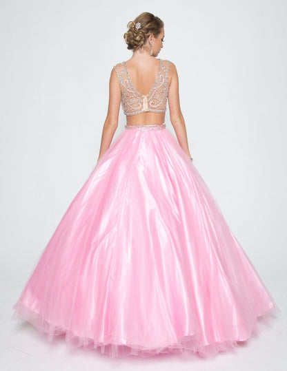 Juliet 338 Quinceanera Dress 2-Piece Bateau Neckline Cap Sleeve