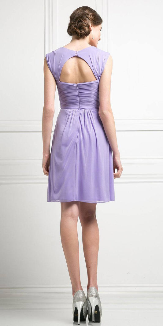 CLEARANCE - Cinderella Divine 3832 Chiffon Sweetheart Neckline Short Dress (Size S)