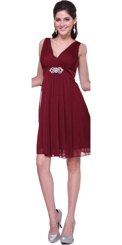 CLEARANCE - Cinderella Divine 3915 Chiffon Dress Knee Length (Size XL)