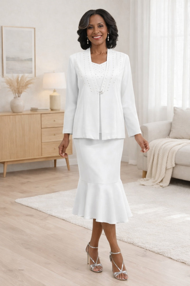 CLEARANCE - Hosanna 5558 Modest 3-Piece Outfit Set Ankle Length (Size L)