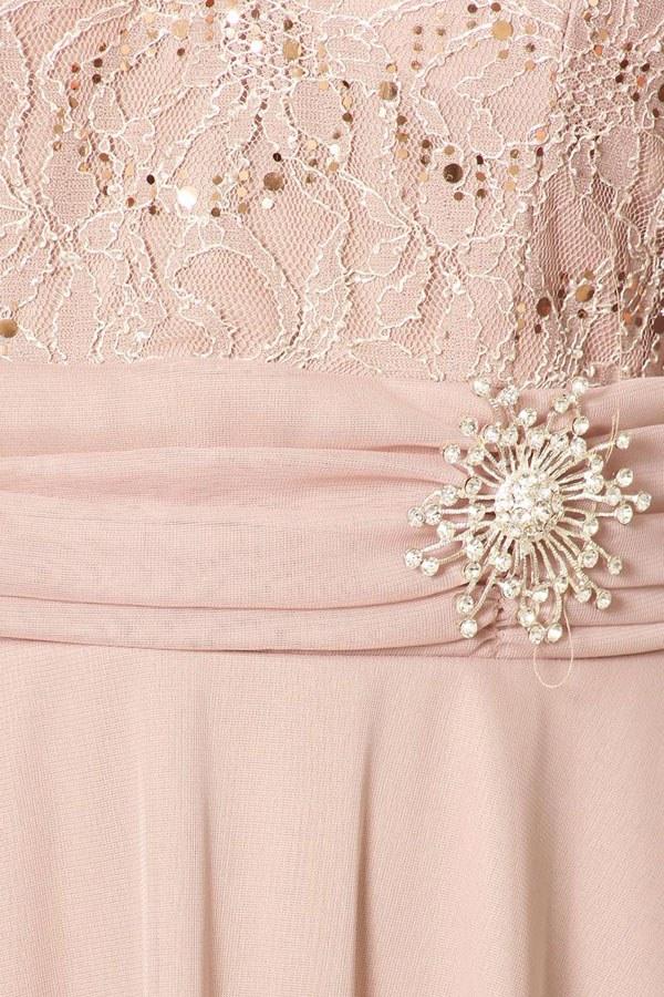 CLEARANCE - Celavie 6320S Knee Length Dress With Short Sleeves (Size L)