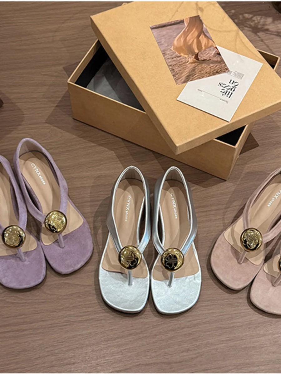 Toe Post Wedge Sandals