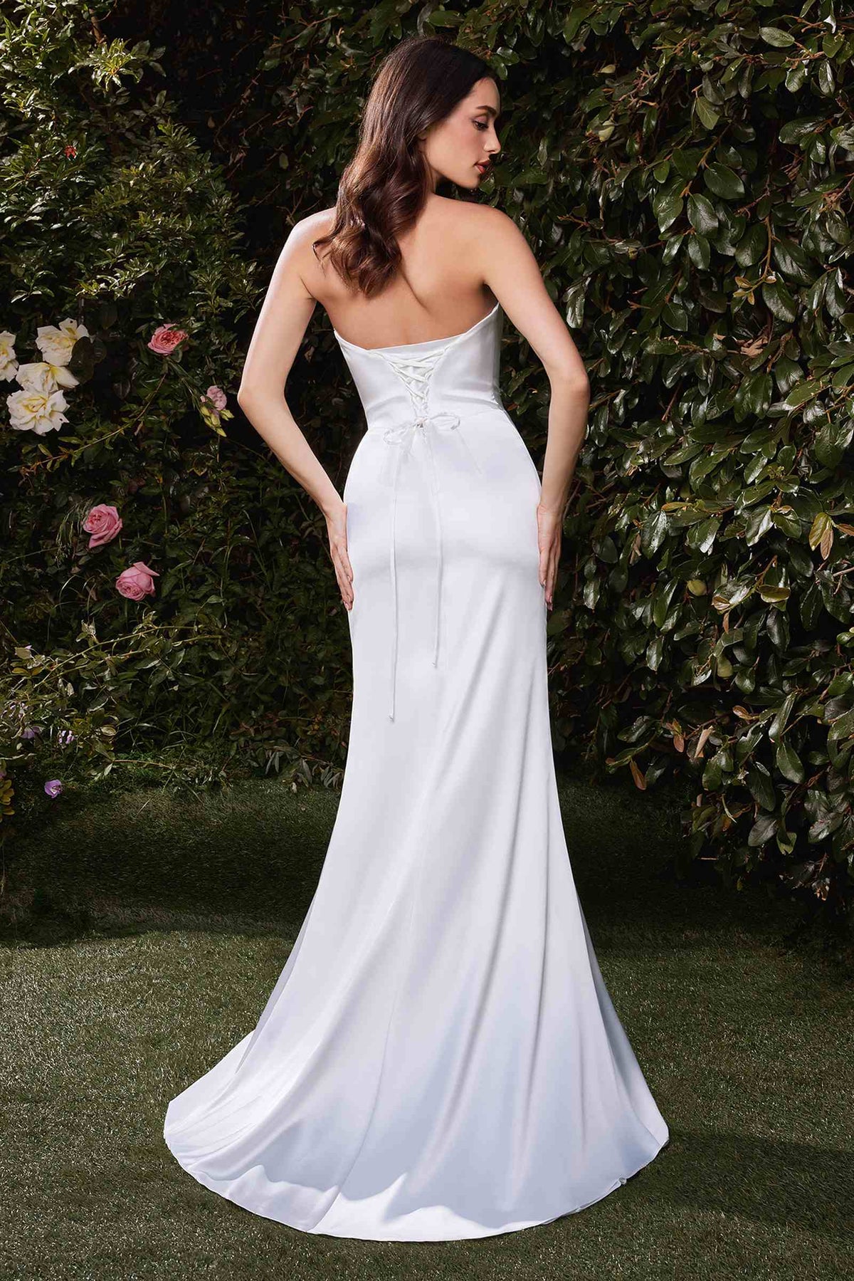 Ladivine 7451W Dress Satin Strapless Bridal Gown