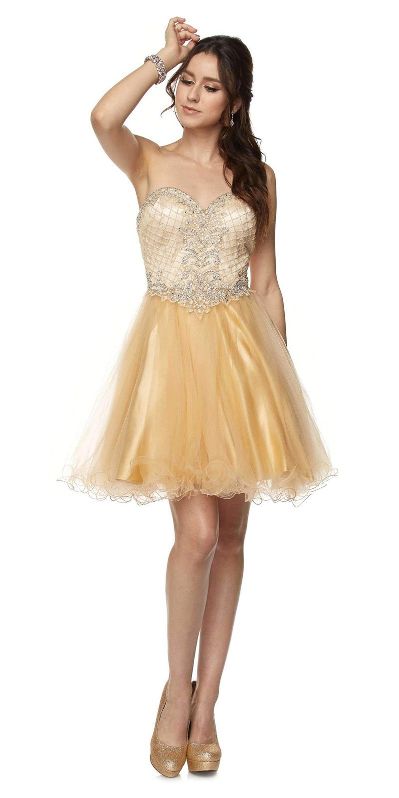 Vestido Juliet 778 de escote corazón con corsé en la espalda