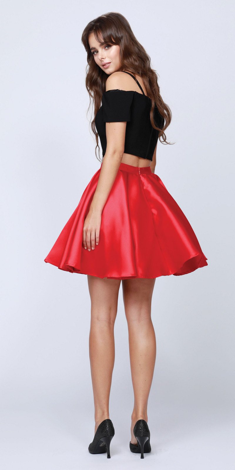 Juliet 809 Short Cold-Shoulder Two-Piece Dress