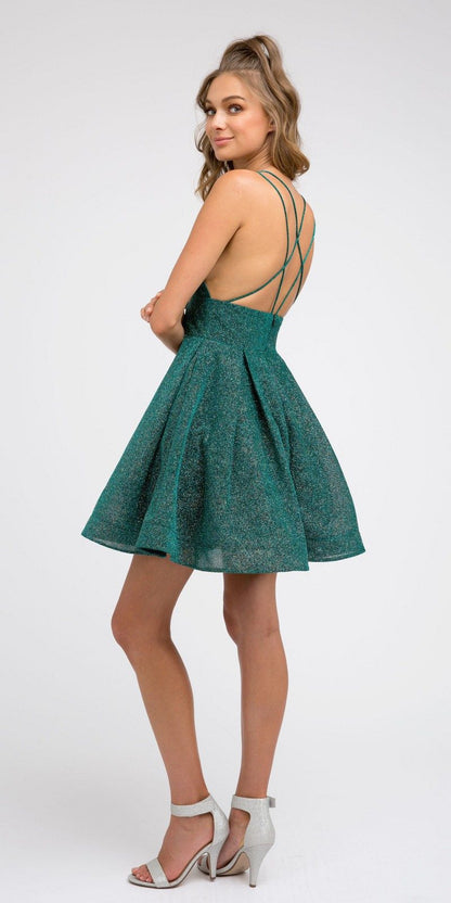 CLEARANCE - Juliet 850 Short V-Neck A-Line Dress with Pockets (Size XS)