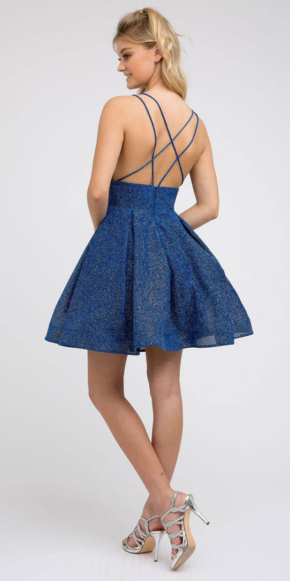 CLEARANCE - Juliet 850 Short V-Neck A-Line Dress with Pockets (Size Small)