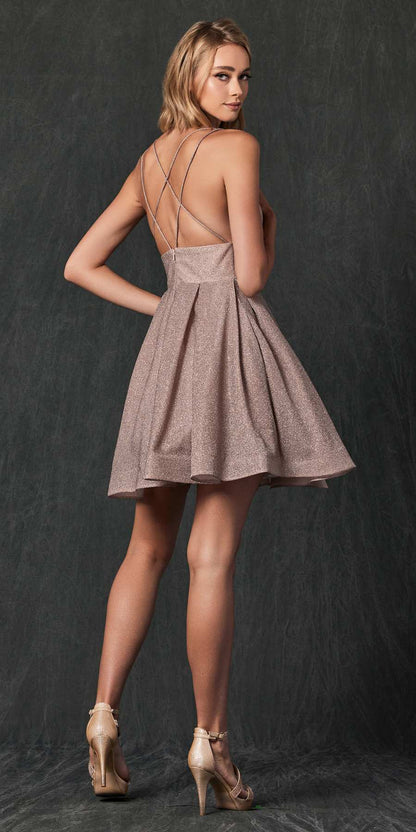 CLEARANCE - Juliet 850 Short V-Neck A-Line Dress with Pockets (Size XS)