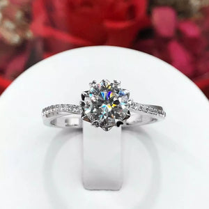 1 Carat 925 Sterling Silver Moissanite Ring
