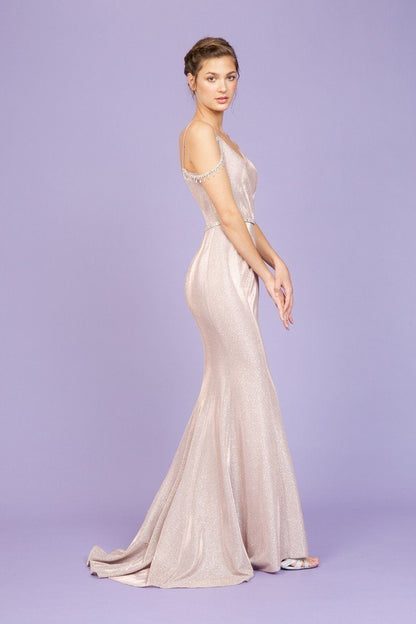 CLEARANCE - Eureka 9811 Cold-Shoulder Mermaid Long Dress (Size L)