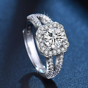1 Carat Moissanite 925 Sterling Silver Ring