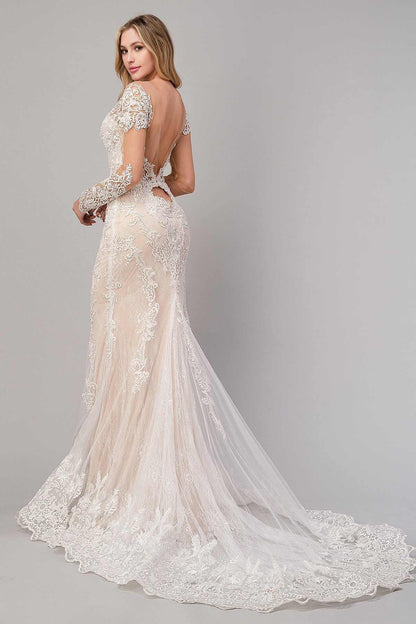 Andrea & Leo A1022 Bohemian Lace Mermaid Gown