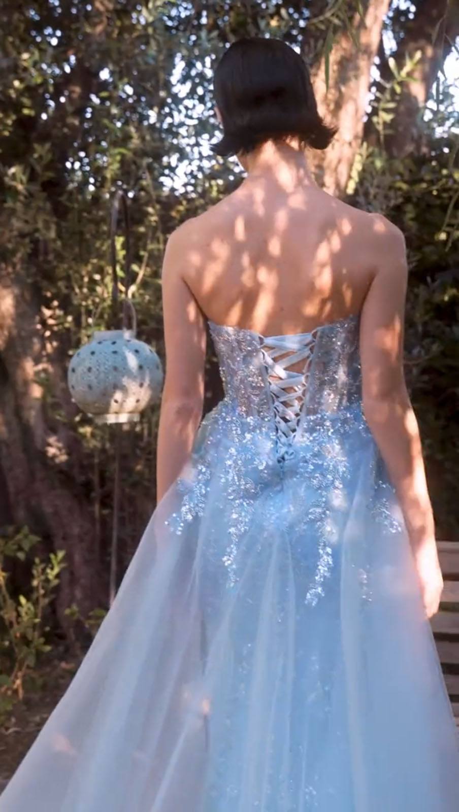 Andrea & Leo A1365 Dress Strapless Overskirt Glimmering Gown