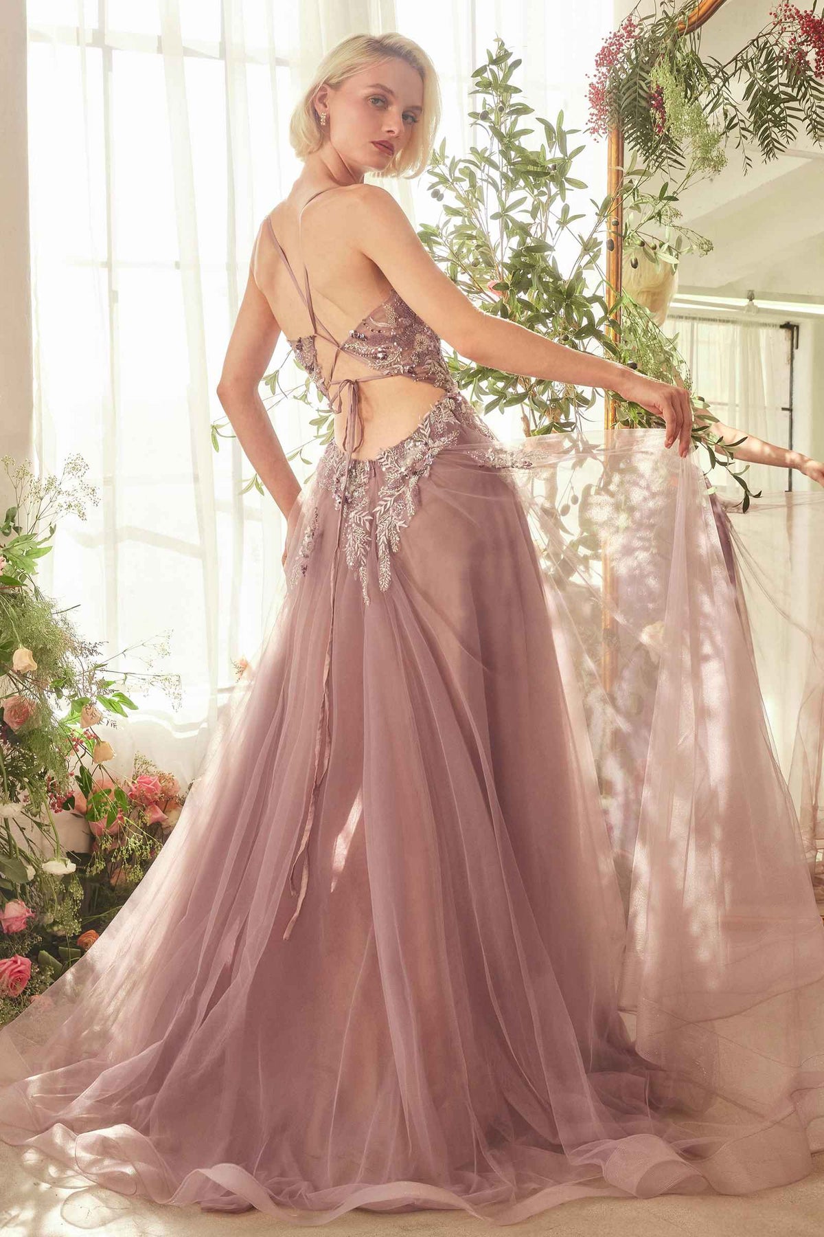 Andrea & Leo A1419 Dress English Violet A-Line Layered Tulle Gown Of Whimsy