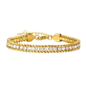 Amelia Sparkle Stack Adjustable CZ Chain Bracelet