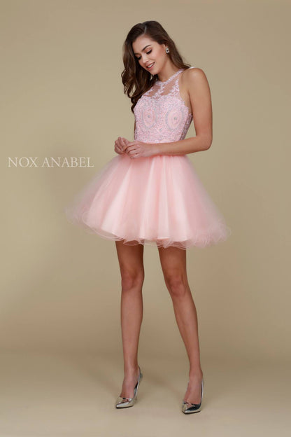 CLEARANCE - Nox Anabel B652 Short Dress Poofy A-Line Tulle Skirt (Size Small)