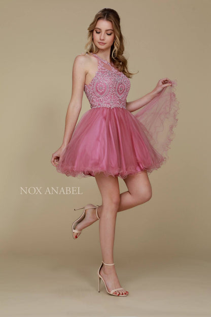 CLEARANCE - Nox Anabel B652 Short Dress Poofy A-Line Tulle Skirt (Size Small)