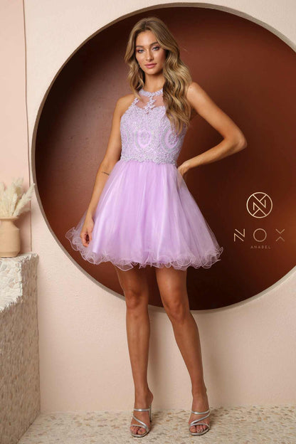 CLEARANCE - Nox Anabel B652 Short Dress Poofy A-Line Tulle Skirt (Size Small)