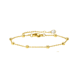 Beaded Link Bracelet with Adjustable Chain