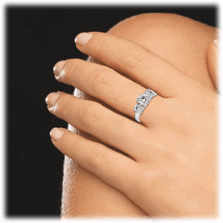 Blair Three Stone Cubic Zirconia Ring