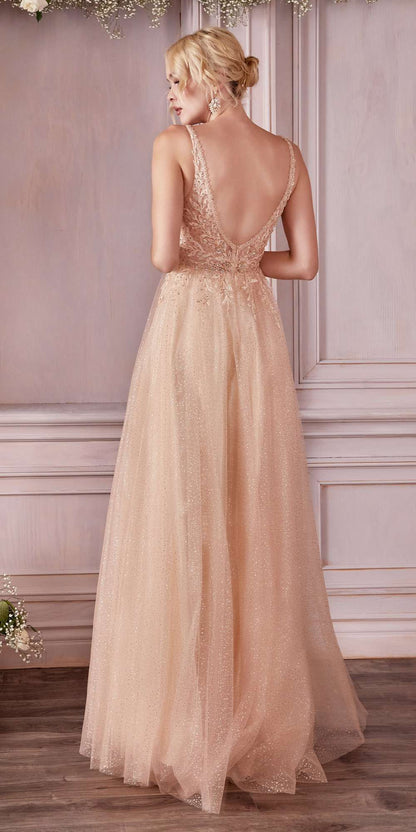Cinderella Divine CD0196 Layered Tulle A-Line Gown