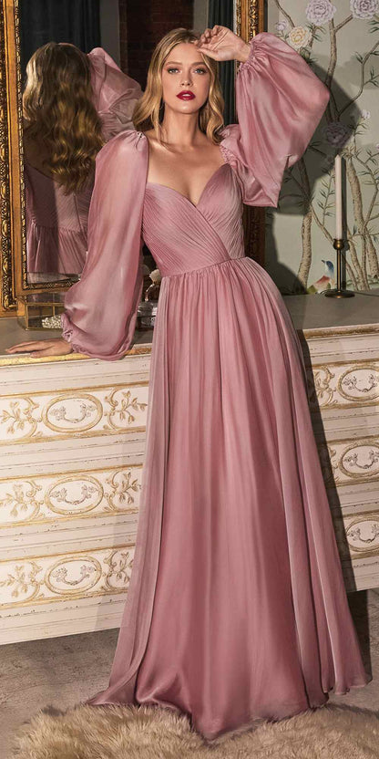 Cinderella Divine CD243 Long Sleeve A-Line Dress