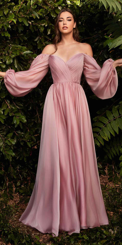 Cinderella Divine CD243 Long Sleeve A-Line Dress