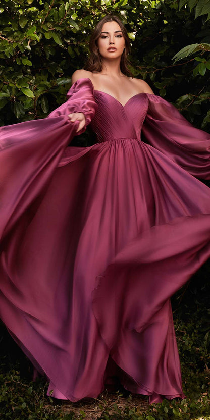Cinderella Divine CD243 Long Sleeve A-Line Dress