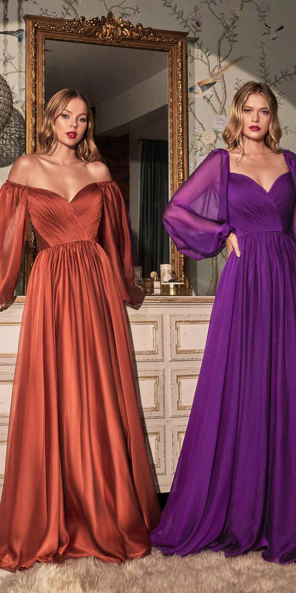 Cinderella Divine CD243 Long Sleeve A-Line Dress
