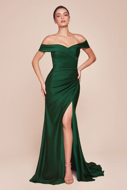 Ladivine CD790 Dress Off the Shoulder Stretch Spandex Gown