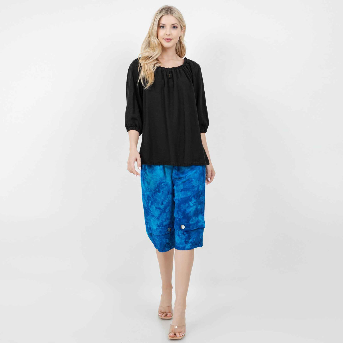 Gail Capri Pant with Pockets! 100% Cotton Gauze