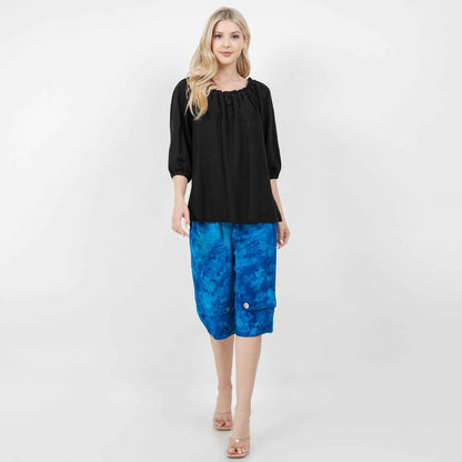 Gail Capri Pant with Pockets! 100% Cotton Gauze