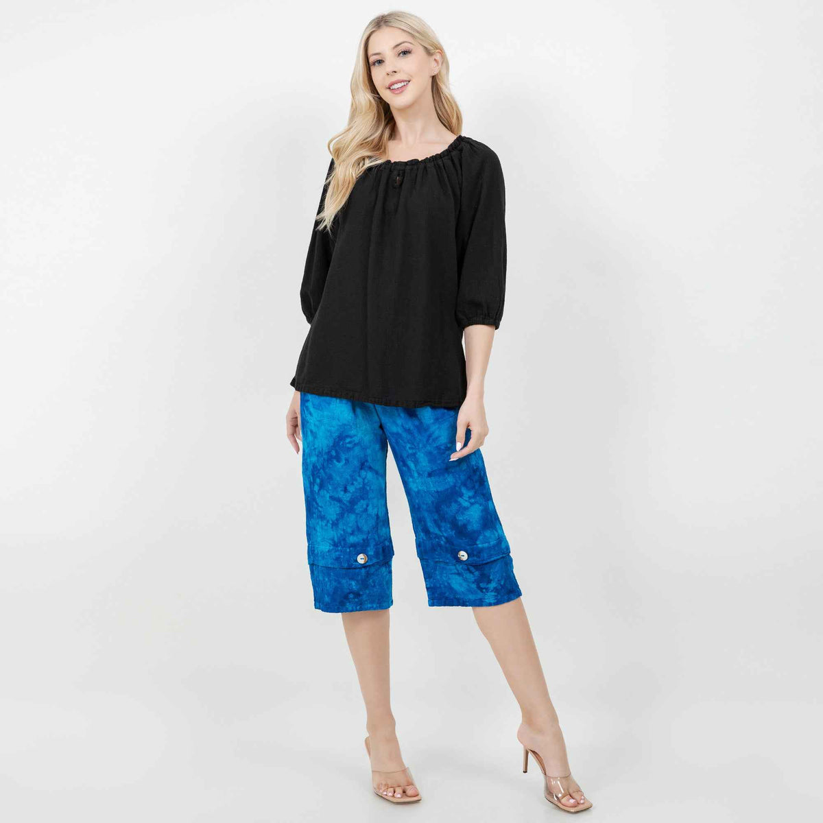Gail Capri Pant with Pockets! 100% Cotton Gauze