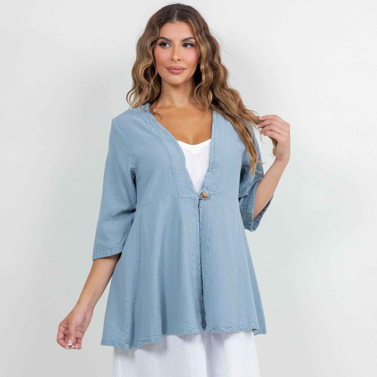 Chinatown Elbow Length Cotton Gauze Jacket
