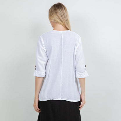 Jeanne Bolero Resort Wear Jacket 100% Cotton Gauze