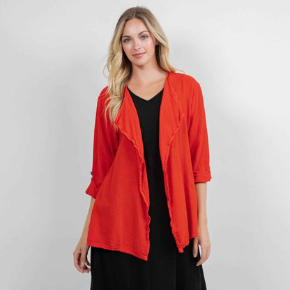 Jeanne Bolero Resort Wear Jacket 100% Cotton Gauze