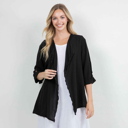 Jeanne Bolero Resort Wear Jacket 100% Cotton Gauze