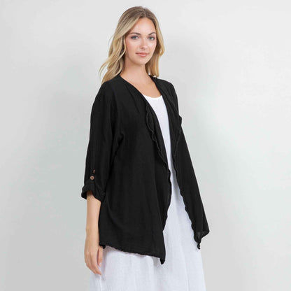 Jeanne Bolero Resort Wear Jacket 100% Cotton Gauze