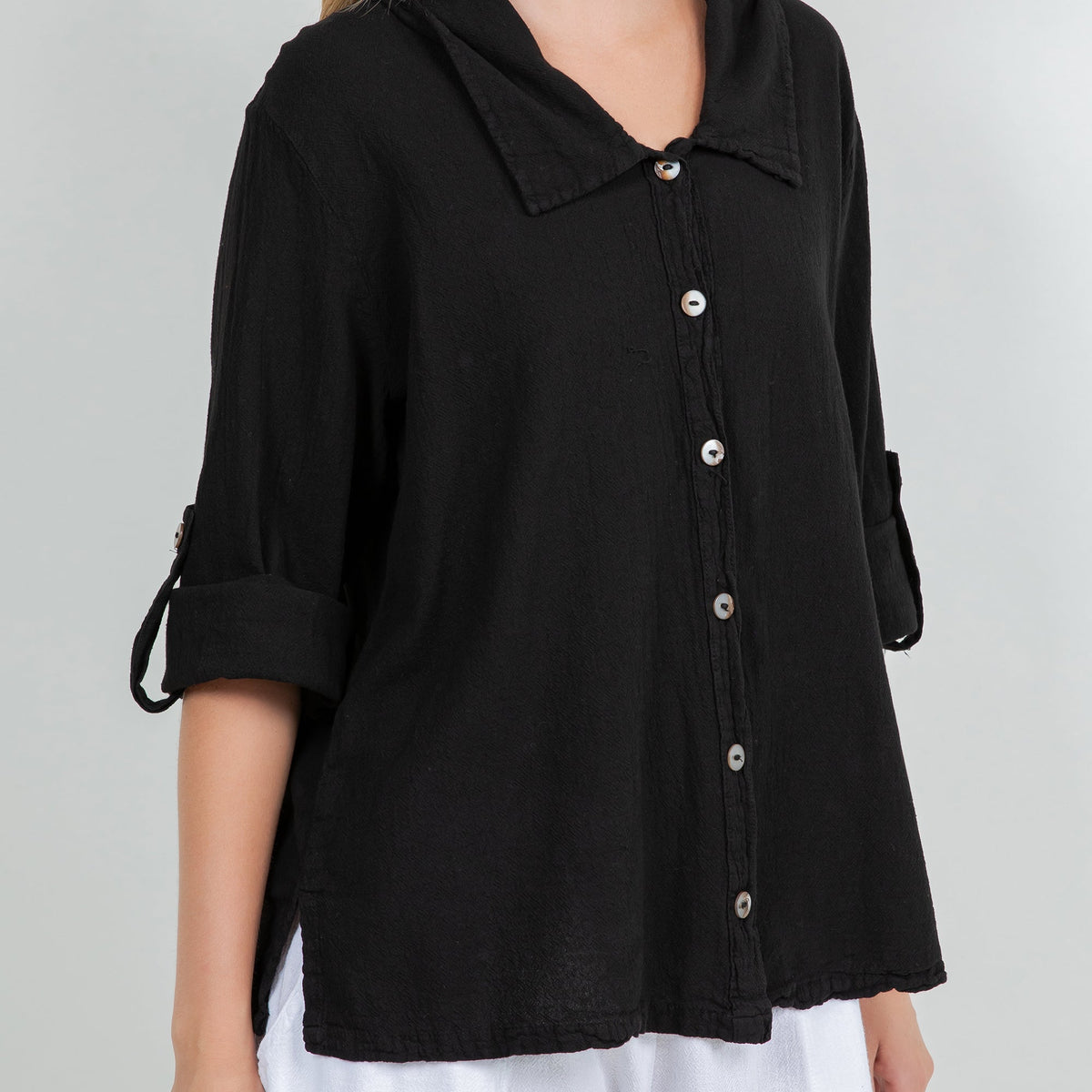 Camisa abotonada Sloanne Gasa 100% algodón