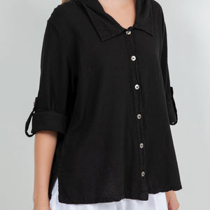 Sloanne Button-Up  100% Cotton Gauze