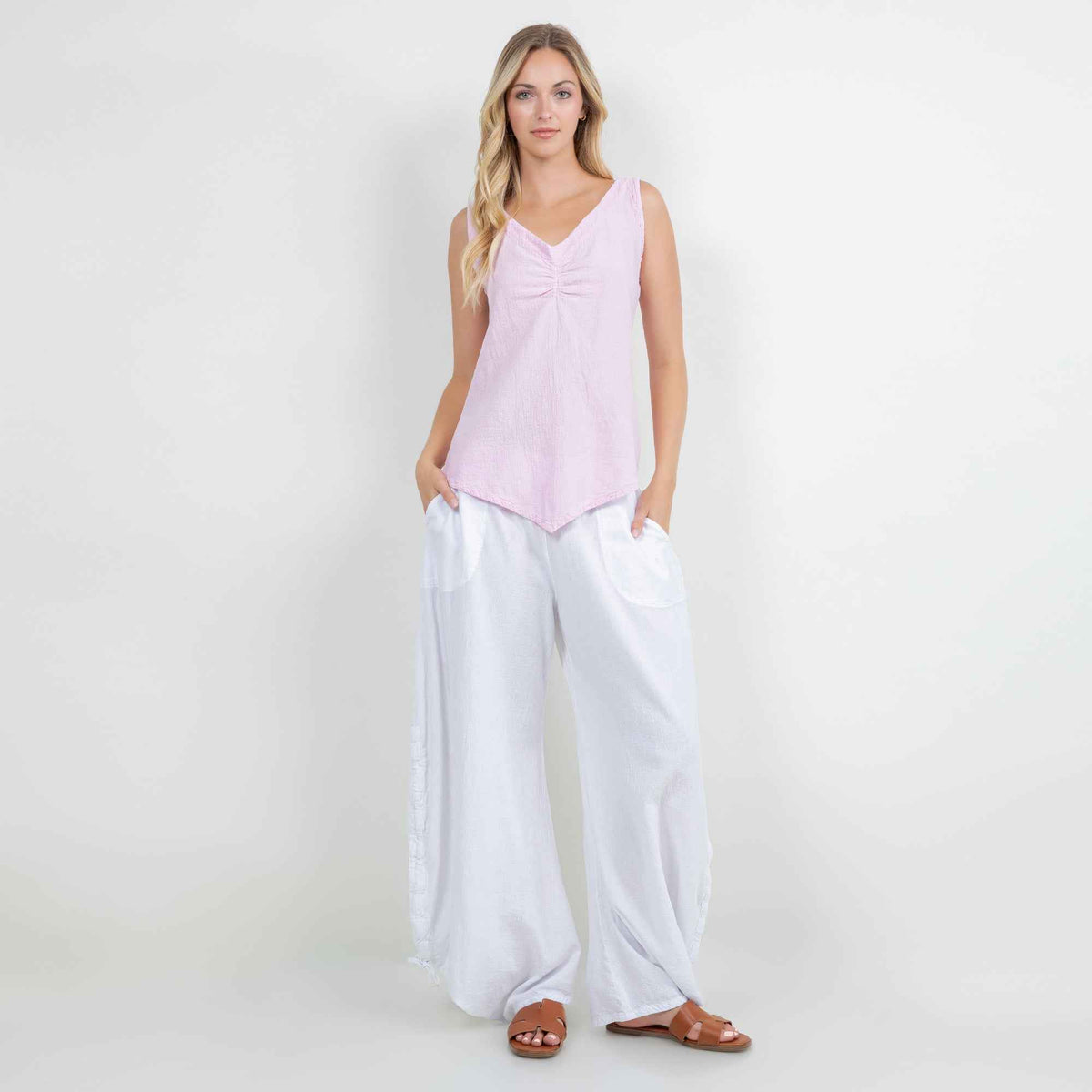 Women's 100% Cotton Gauze Dominica Tank Top
